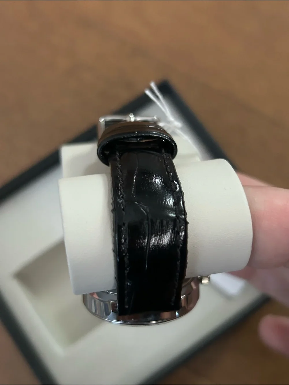 Women's Black Strap Silver Caravelle New York Bulova Watch